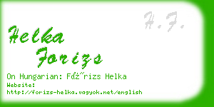helka forizs business card